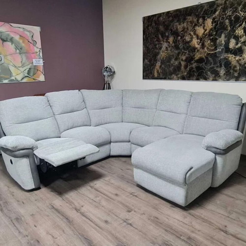 Gray La-z-boy corner sofa new with electric reclining mechanism