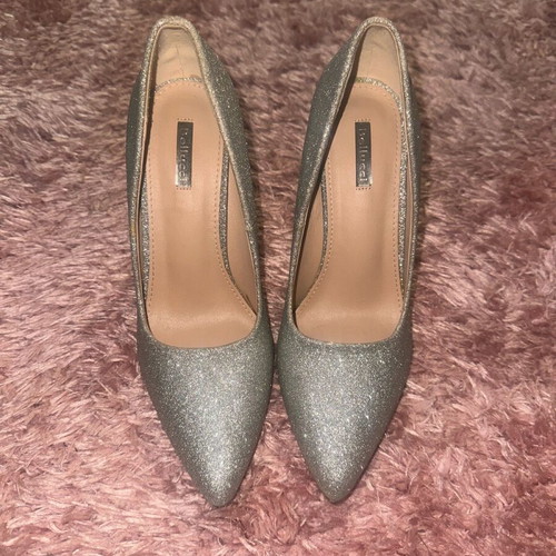 Bellucci silver glitter pumps no.38 new, 10cm heel