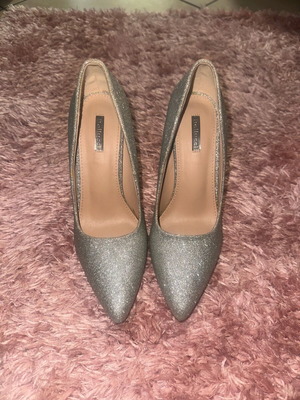 Bellucci silver glitter pumps no.38 new, 10cm heel