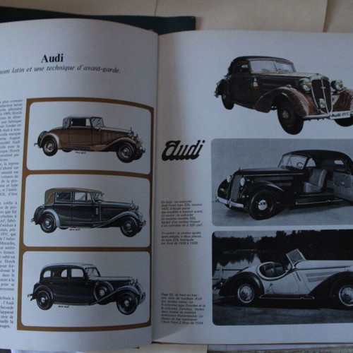 French Book of Classic Cars like new, 191 pages, 54 car brands from 1927