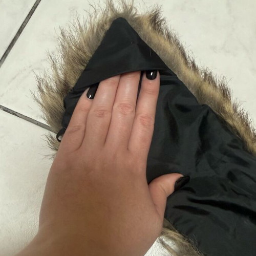 Zara fake fur coat collar removable, new beige brown