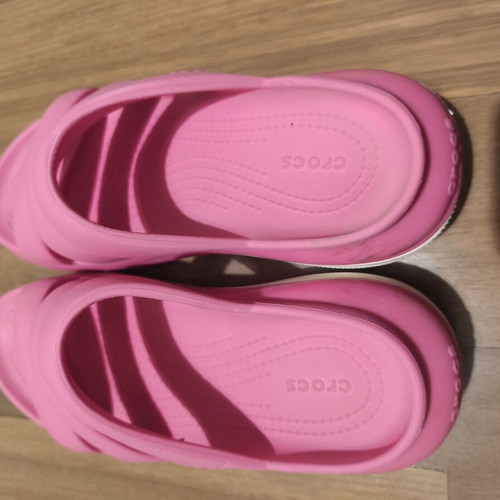 Crocs platform clogs size 41 used, pink fluo