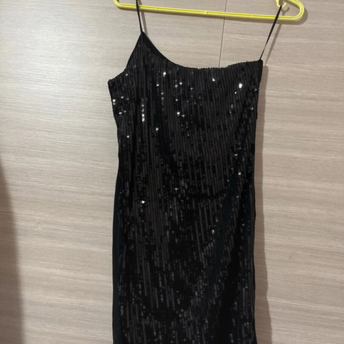 Christmas cape dress new with black sequins