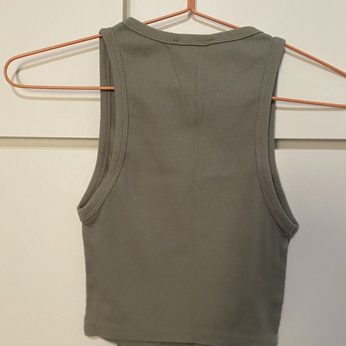 Zara khaki crop top, size S