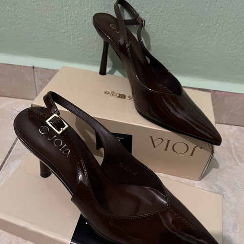Luigi Brown Slingback Heels new