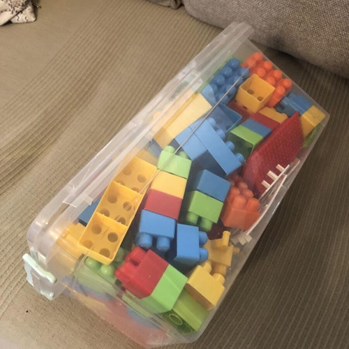 Building blocks used with storage container
