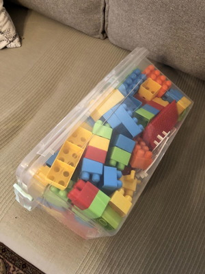 Building blocks used with storage container