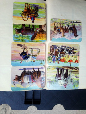 Collectible woodcuts 1930-1950, about 200 pieces