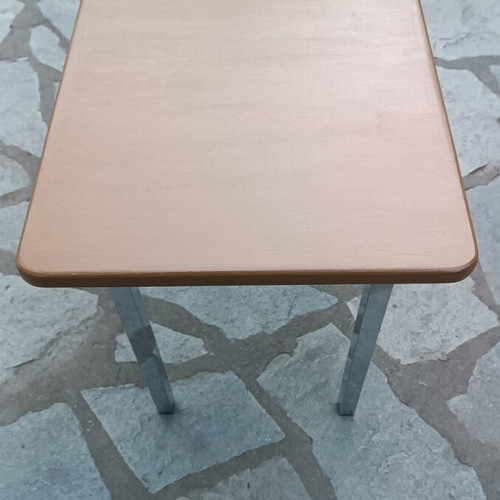 Plywood birch table handmade, oak color, new