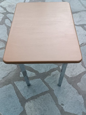 Plywood birch table handmade, oak color, new