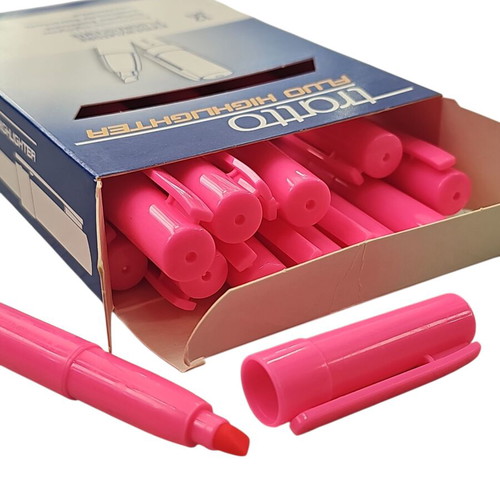 Pink highlighters new, pack of 12