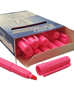 Pink highlighters new, pack of 12
