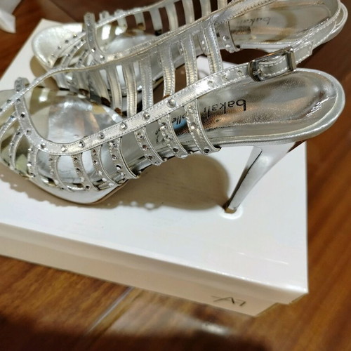Anna Field silver sandals like new, size 40, 12 cm heel