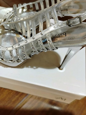 Anna Field silver sandals like new, size 40, 12 cm heel