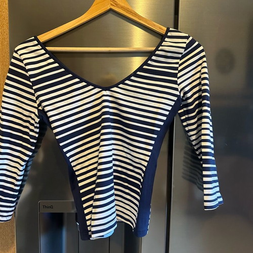 Blumarine navy mariniere striped top like new
