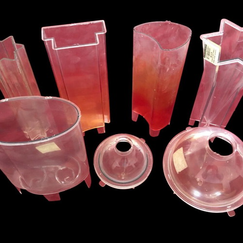 Candle molds used, plastic and metal set of 15 pieces