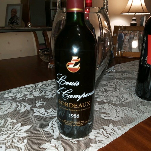 Collectible French wine Bordeaux Louis De Camponac 1986 new