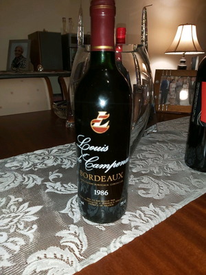 Collectible French wine Bordeaux Louis De Camponac 1986 new