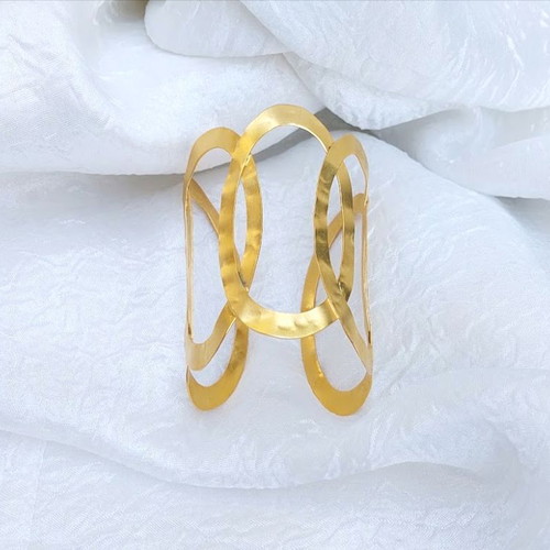 Bracelet cuff type 9 cm, like new, gold-plated brass by BART BIJOUX