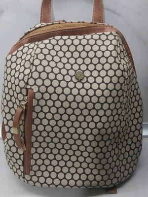 Thiros backpack like new, beige and brown, height 28 cm
