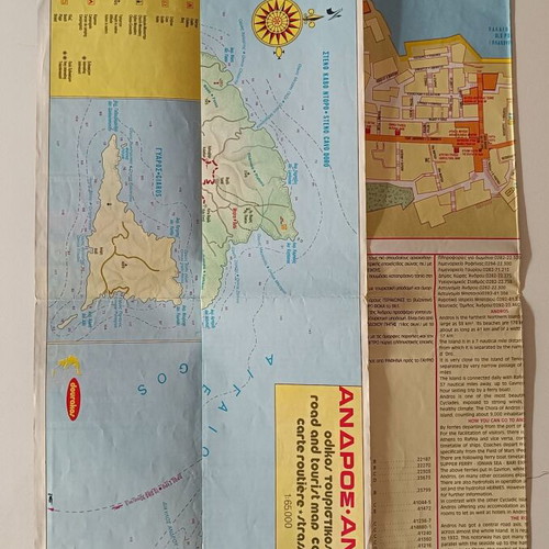 Andros Road Map 1:65,000 like new