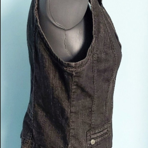 Cecil women's denim vest like new, size L-XXL, black