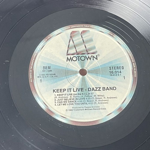 Dazz Band Keep It Live 1982 LP vinyl used, funk and soul