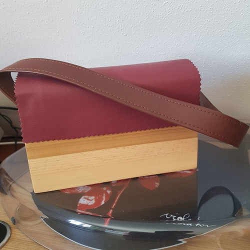 Wooden handmade bag like new