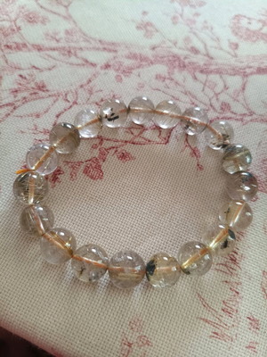 Bracelet with genuine 10mm stones like new