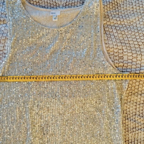 River Island Silver Sequin Top new, size 4XL