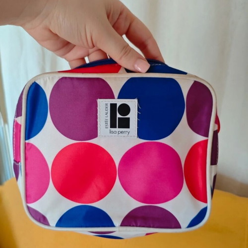 Estée Lauder Lisa Perry Polka Dot Cosmetic Bag new
