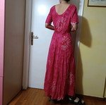 B&C Fuchsia Tie Dye Maxi Dress Like New M-L