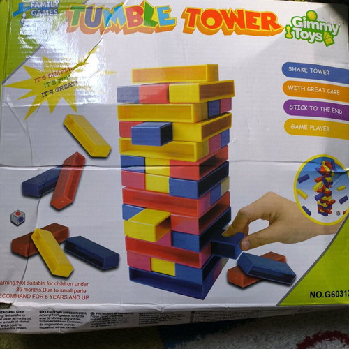 Tumble Tower game like new, missing one block