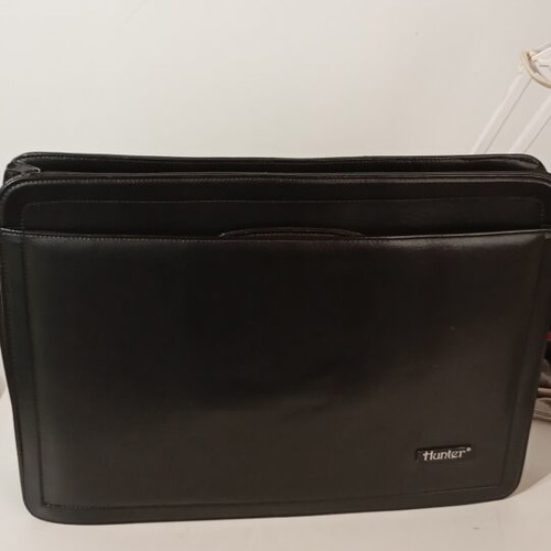 Leather briefcase new, black