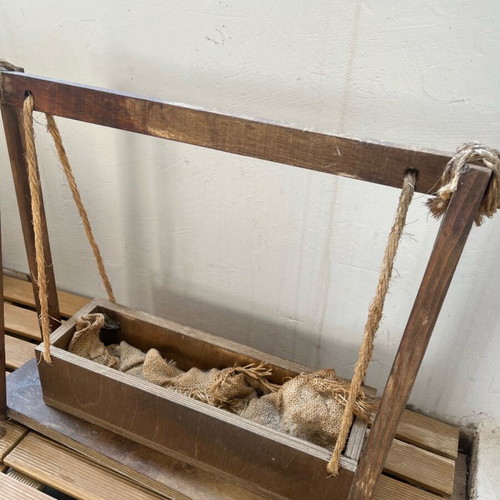 Wooden decorative used for flowers or handmade items
