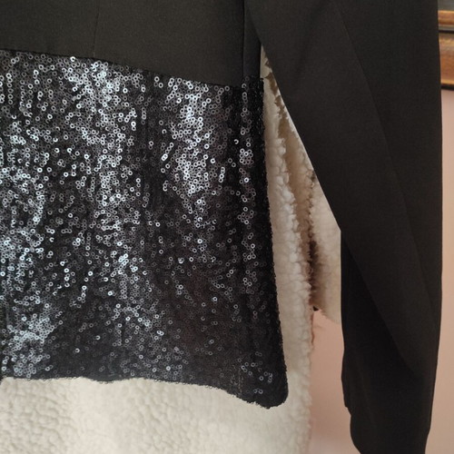 Italian jacket with sequins black, like new, size L