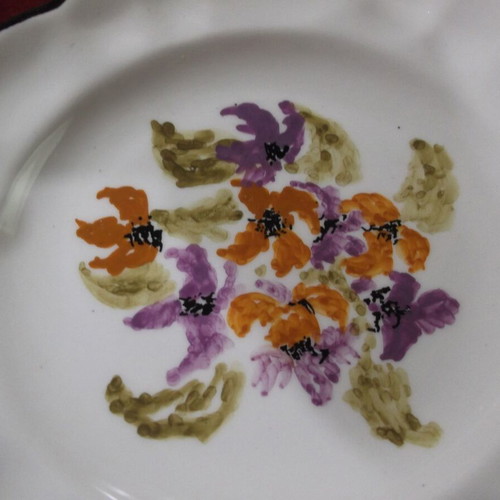 Handmade decorative plate with traditional Mediterranean design, like new