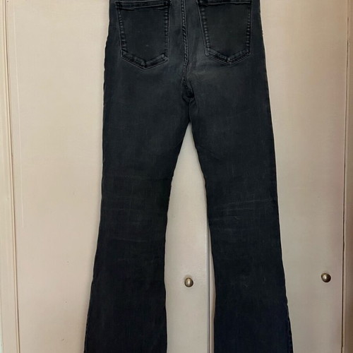 Skinny flare jeans Zara Large 40 EU like new, grey-black