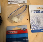 Electrical lighting set new with cable, switch, sockets and bulbs