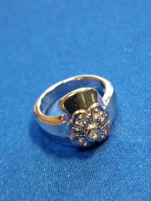 Silver ring with 925 stamp, new, adjustable size