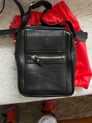 Boxer men's bag new, black leather