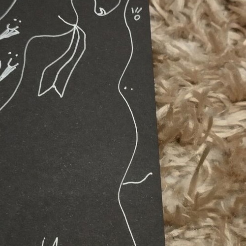 The Antichrist Original Artwork White Gel Pen on Black Paper