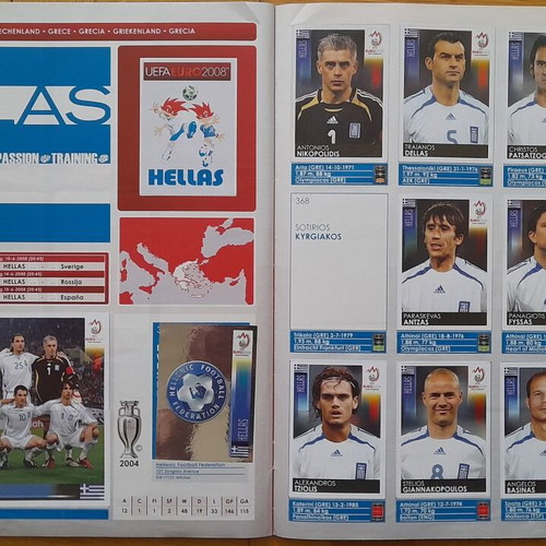 Euro Austria-Switzerland 2008 sticker album used with 532 of 535 stickers