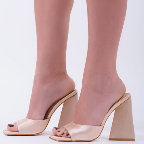 Mules beige new in box