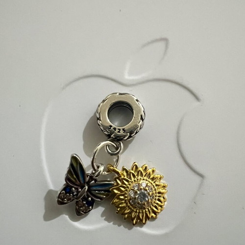 Silver 925 charm Spring new, colorful enamel and crystals