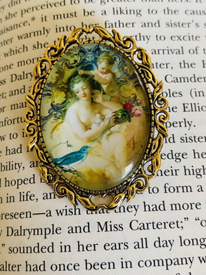 Antique Victorian handmade gold brooch, new