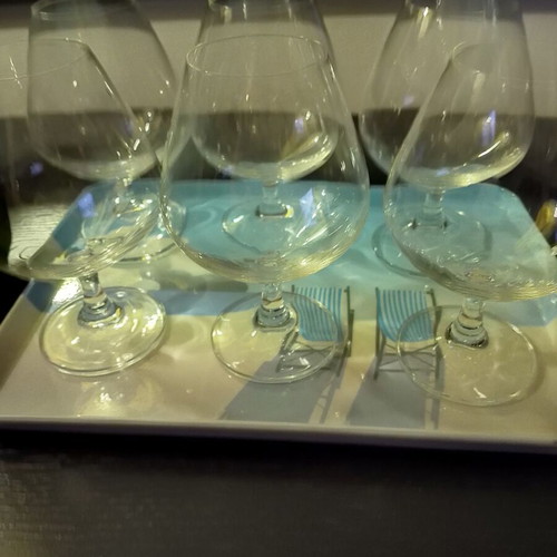 Zwiesel brandy snifter glasses set of 6, crystal balloon style