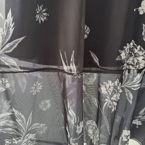 Sinsay Summer Dress Black and White with Floral Print New XXL
