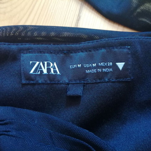 Zara corset bustier with rose choker scarf, black, size M