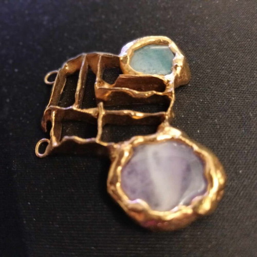 Scandinavian handmade gold-plated jewelry with semi-precious stones new